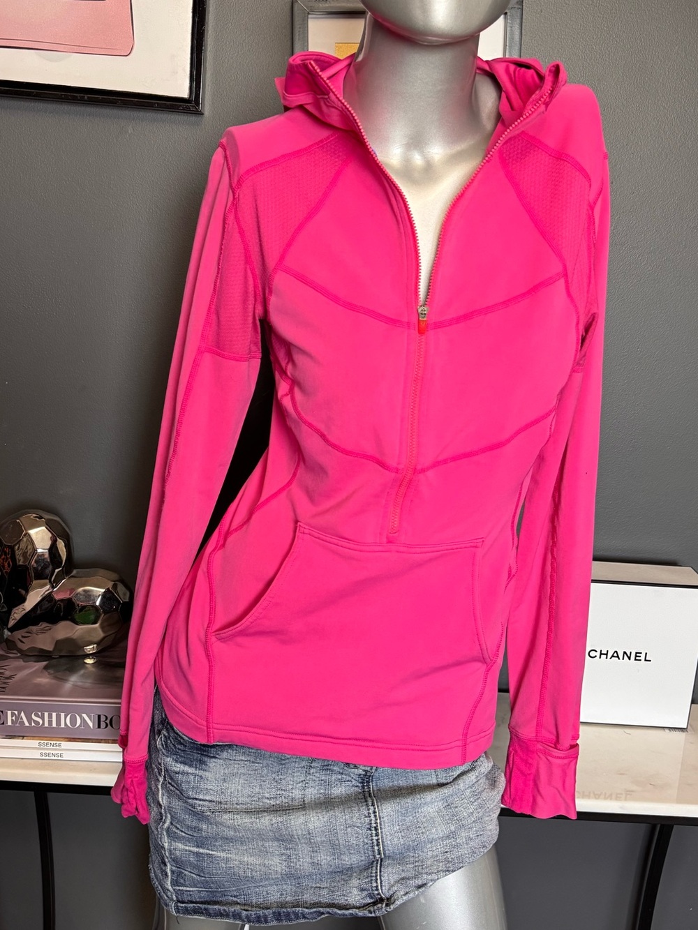 Lululemon Hot Pink Hooded Track Jacket - Picture 3 of 6